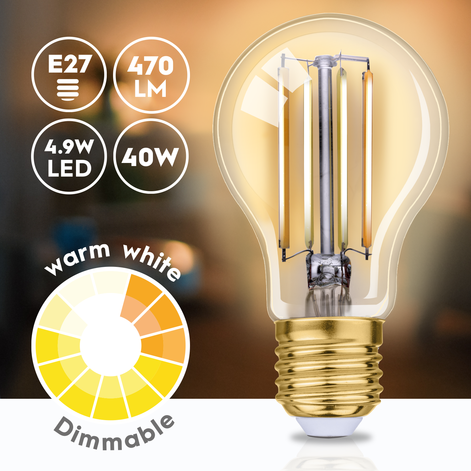 Smart Bulb Warm white E27 5W
