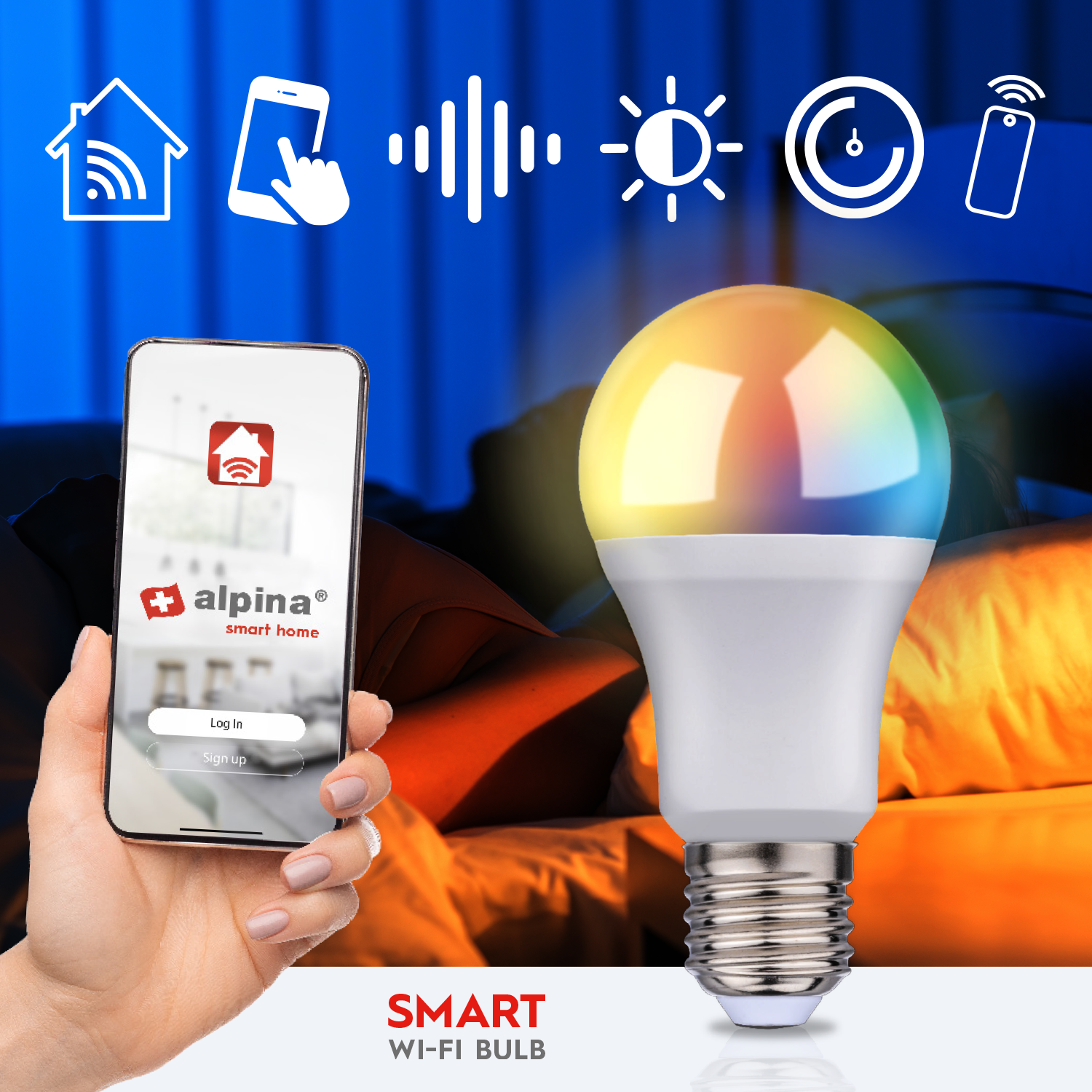 Smart Bulb RGB/ Warm white E27 9W