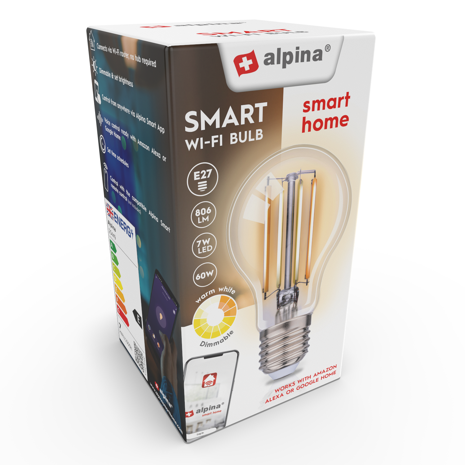 Smart Bulb Warm white E27 7W