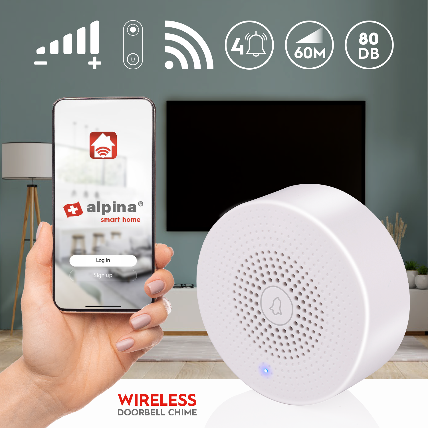 Smart Wireless chime for Smart doorbell