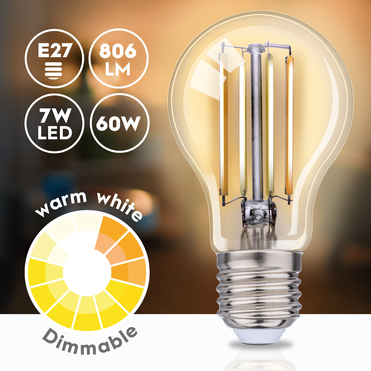 Smart Bulb Warm white E27 7W