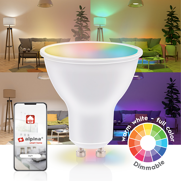 Smart Bulb RGB/ Warm white GU10 5W
